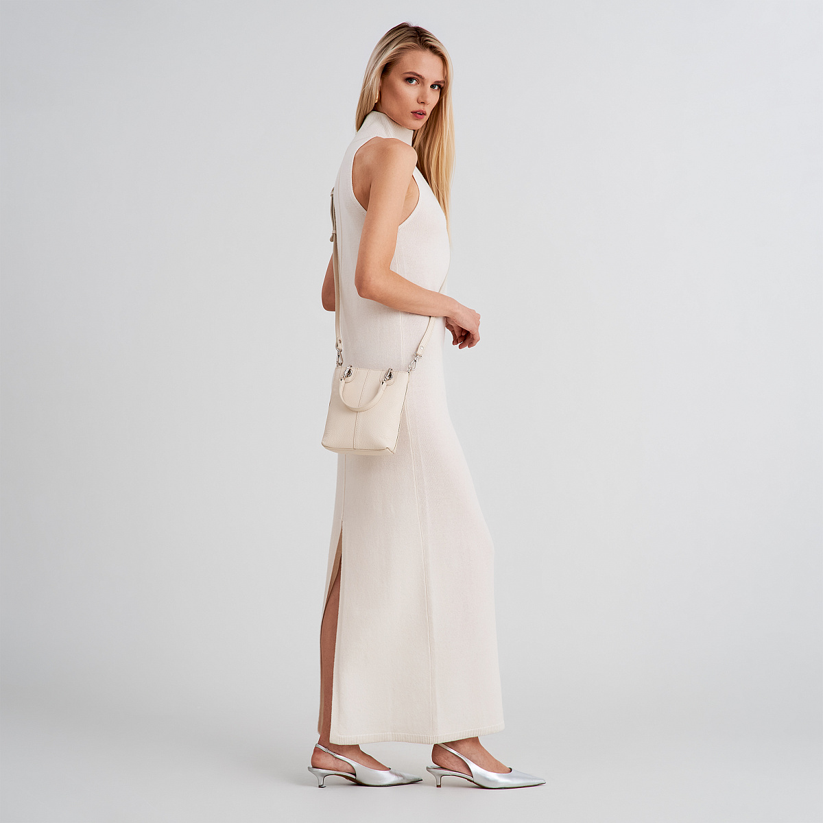 Женская сумка Dr. Koffer из натуральной кожи белая