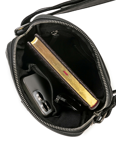 Сумка через плечо Dr.Koffer из натуральной кожи черная