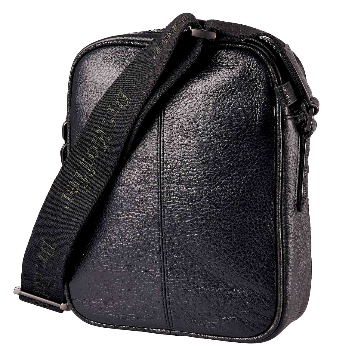 Сумка через плечо Dr.Koffer из натуральной кожи черная