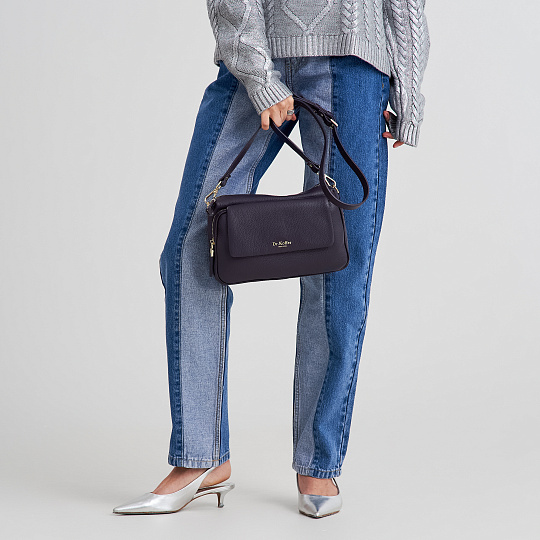 Женская сумка  Dr. Koffer из натуральной кожи фиолетовая