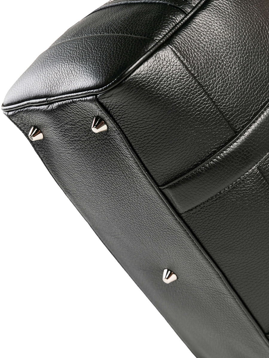 Дорожная сумка Dr. Koffer из натуральной кожи черная