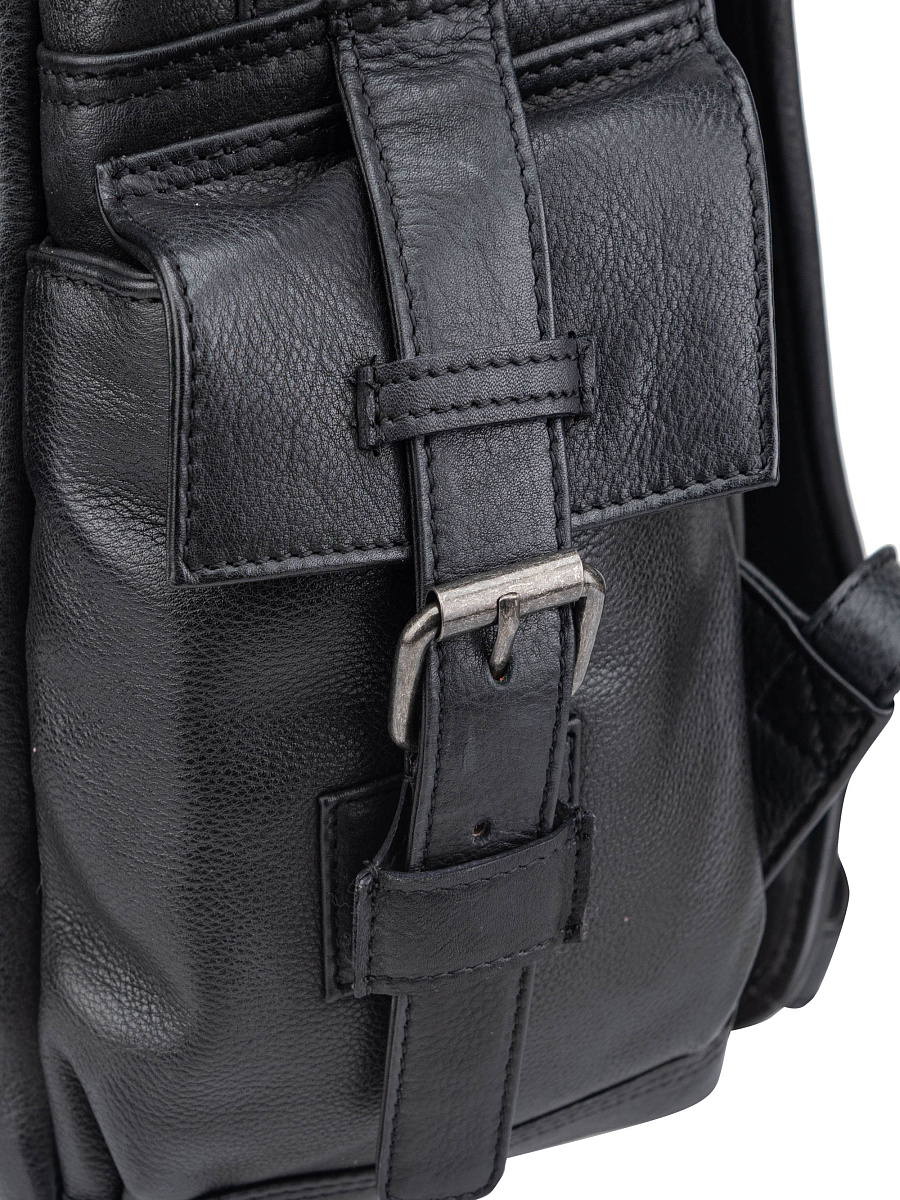 Рюкзак Dr.Koffer из натуральной кожи черный