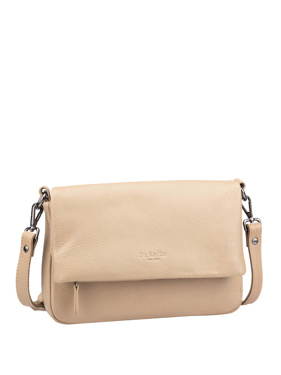 Женская сумка Dr.Koffer из натуральной кожи бежевая