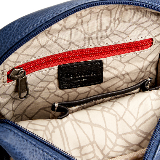 Сумка через плечо Dr.Koffer из натуральной кожи синяя