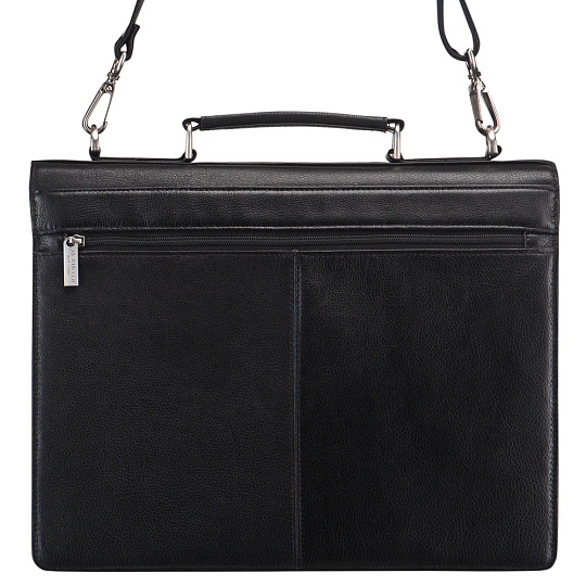 Портфель Dr.Koffer из натуральной кожи черный