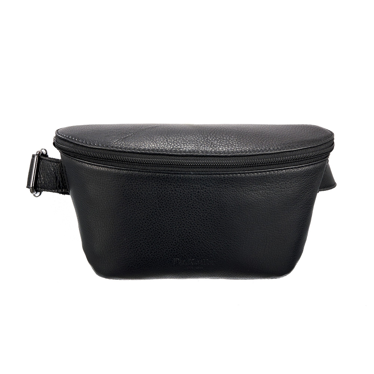 Сумка на пояс Dr. Koffer из натуральной кожи черная
