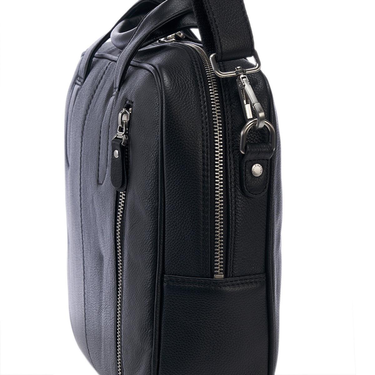 Деловая сумка Dr.Koffer из натуральной кожи черная