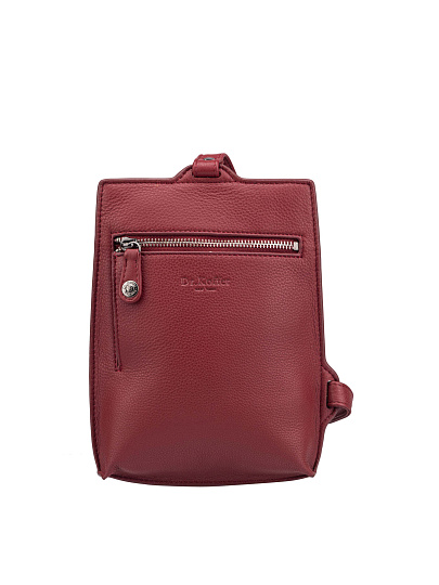 Сумка через плечо Dr.Koffer из натуральной кожи бордовая