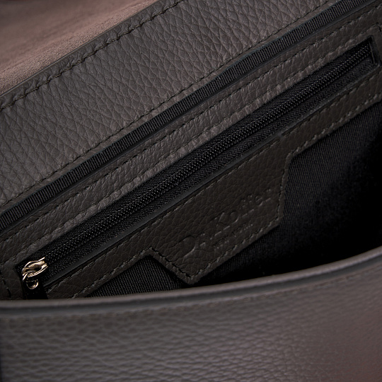 Женская сумка Dr. Koffer из натуральной кожи серая