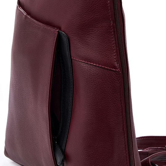 Рюкзак Dr.Koffer из натуральной кожи бордовый