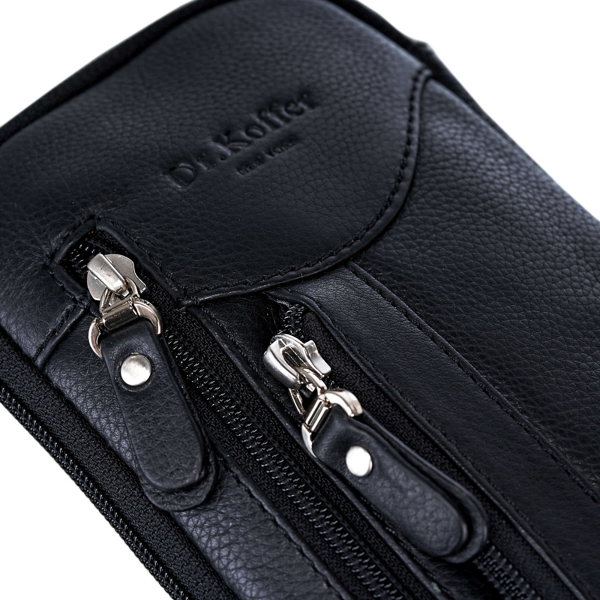 Сумка через плечо Dr.Koffer из натуральной кожи черная