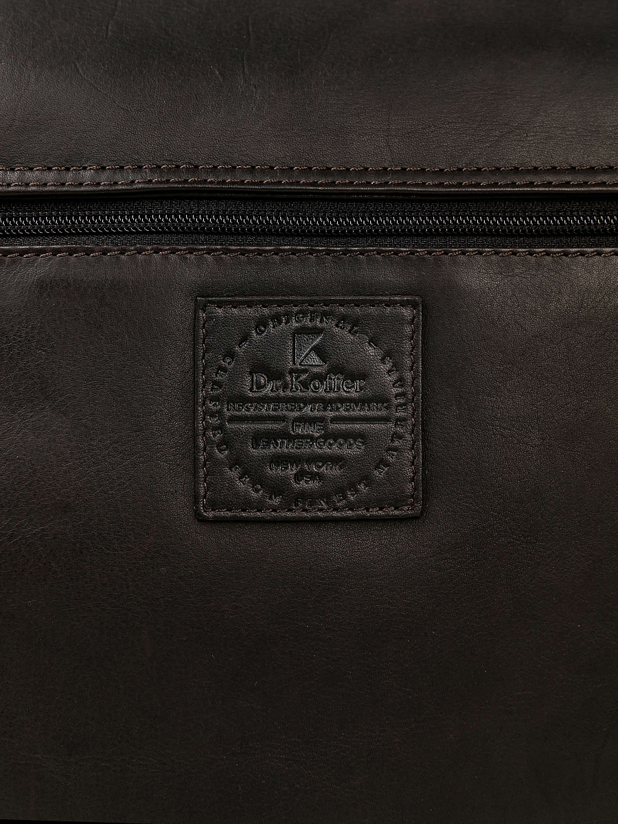 Портфель Dr.Koffer из натуральной кожи коричневый