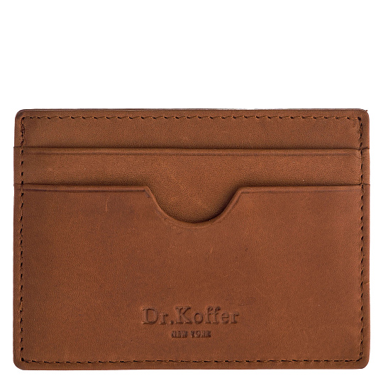Кредитница Dr.Koffer из натуральной кожи коричневая
