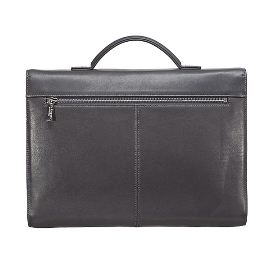 Портфель Dr.Koffer из натуральной кожи серый
