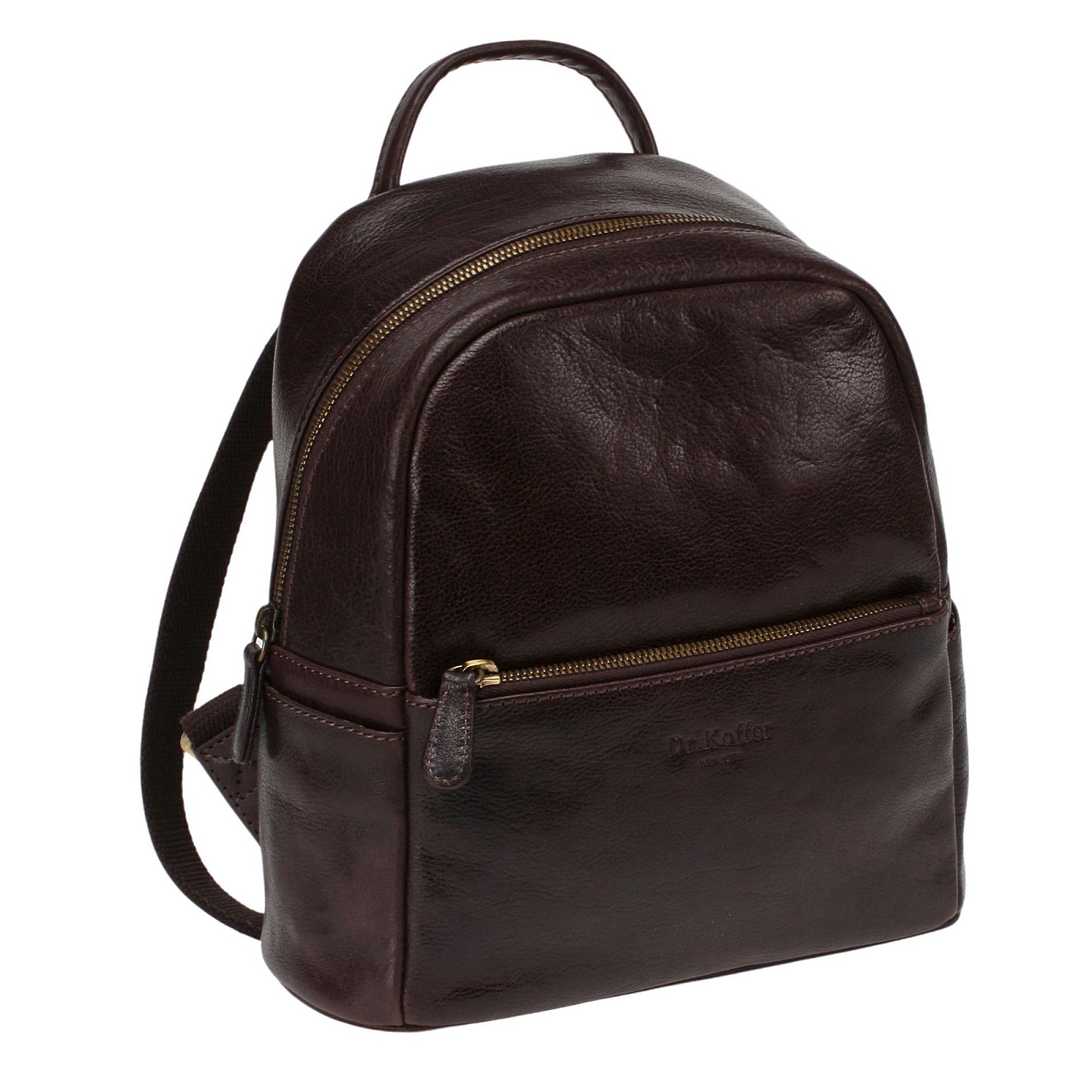 Рюкзак Dr.Koffer из натуральной кожи темно-коричневый