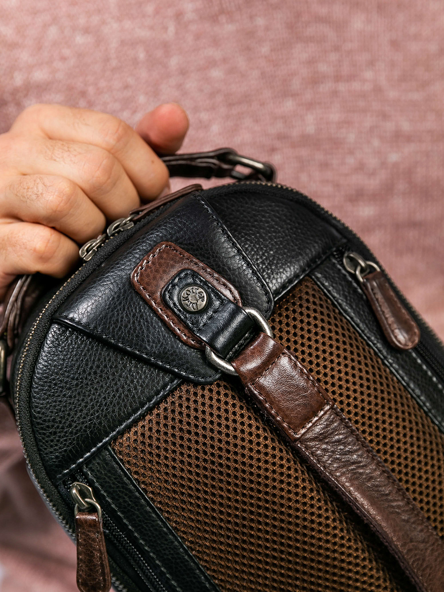 Рюкзак Dr. Koffer из натуральной кожи черный