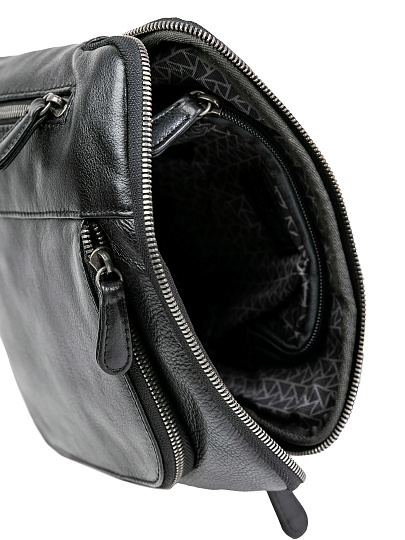 Сумка через плечо Dr.Koffer из натуральной кожи черная