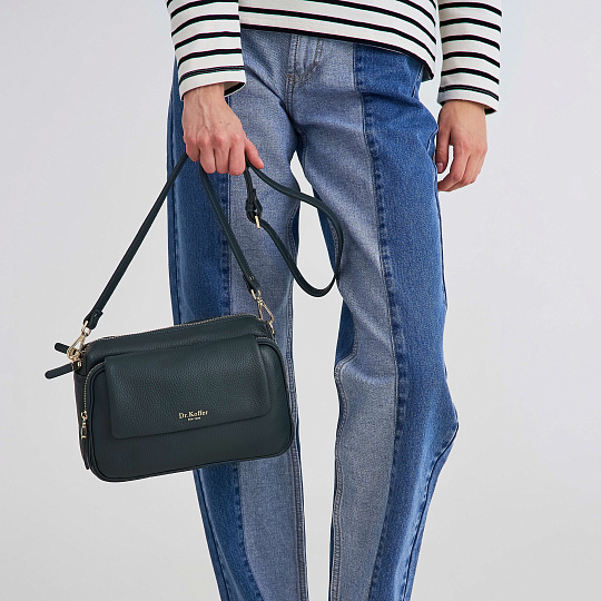 Женская сумка  Dr. Koffer из натуральной кожи зеленая
