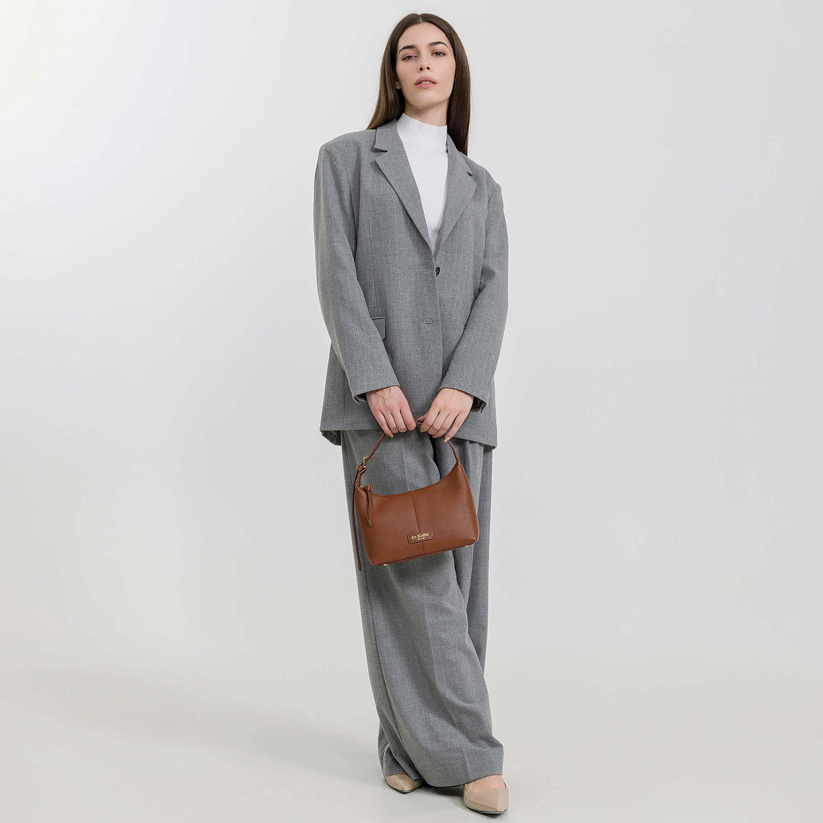 Женская сумка  Dr. Koffer из натуральной кожи коричневая