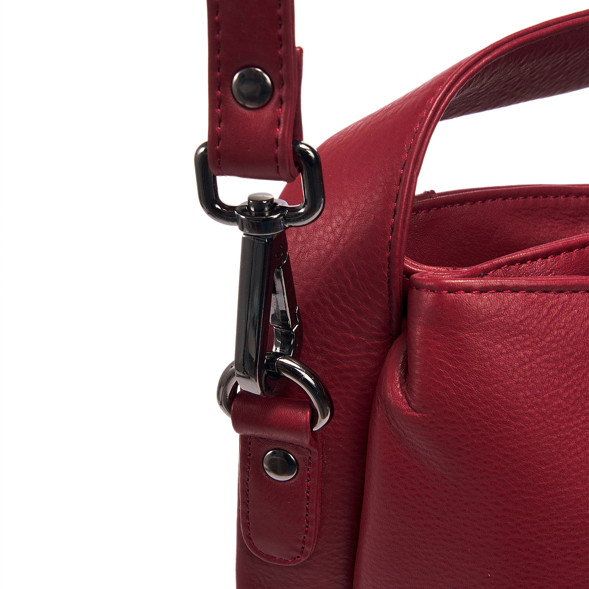 Женская сумка Dr. Koffer из натуральной кожи бордовая