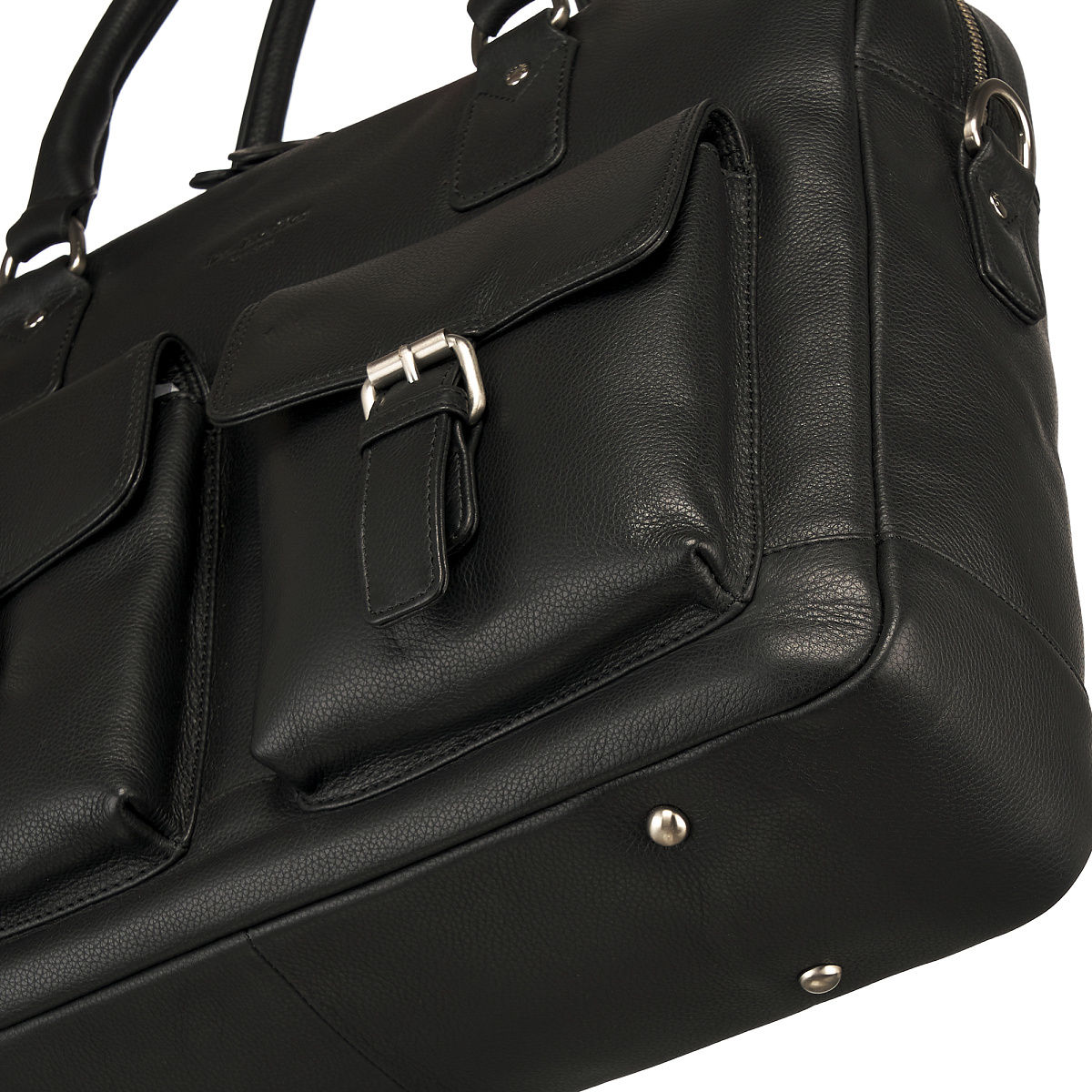 Деловая сумка Dr.Koffer из натуральной кожи черная