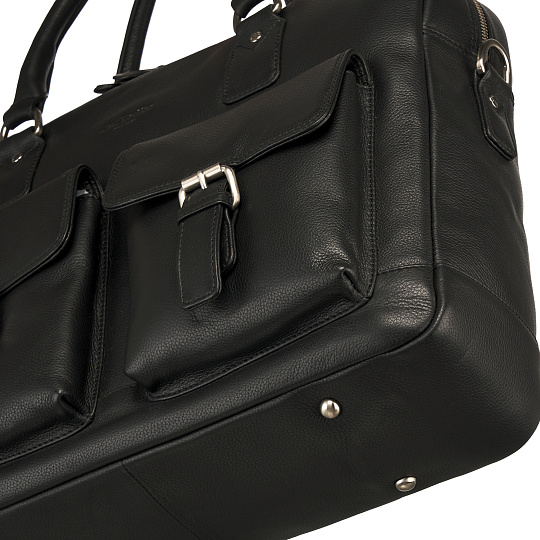 Деловая сумка Dr.Koffer из натуральной кожи черная