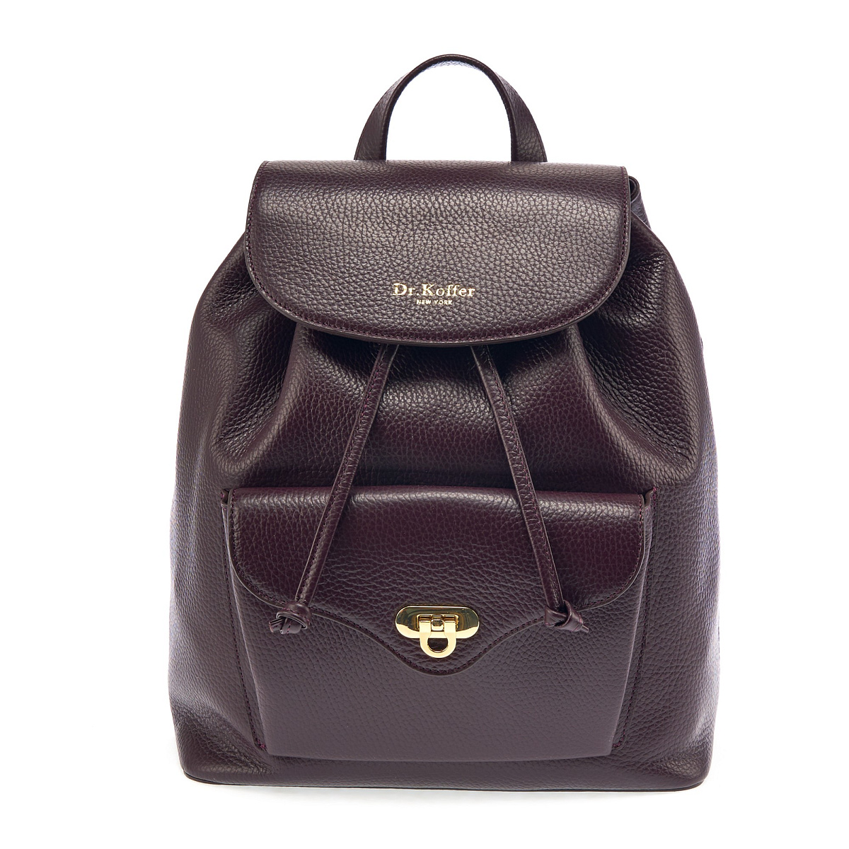 Рюкзак Dr. Koffer из натуральной кожи фиолетовый