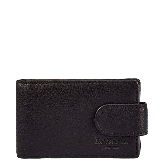 Визитница Dr.Koffer из натуральной кожи черная