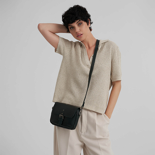 Женская сумка Dr.Koffer из натуральной кожи зеленая