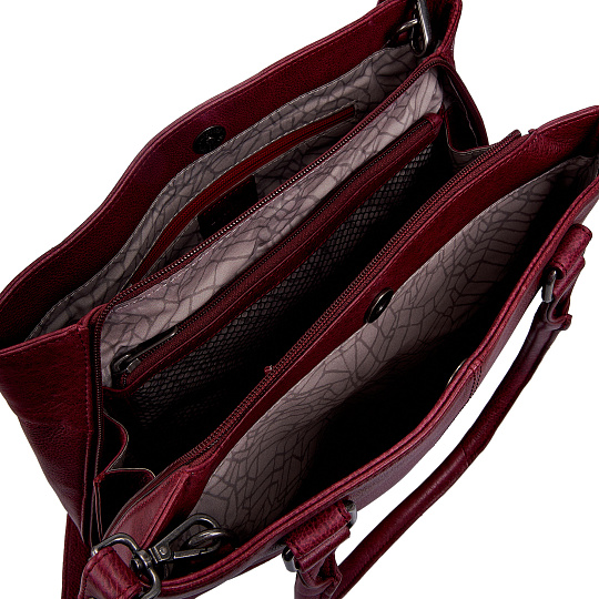 Женская сумка Dr. Koffer из натуральной кожи бордовая