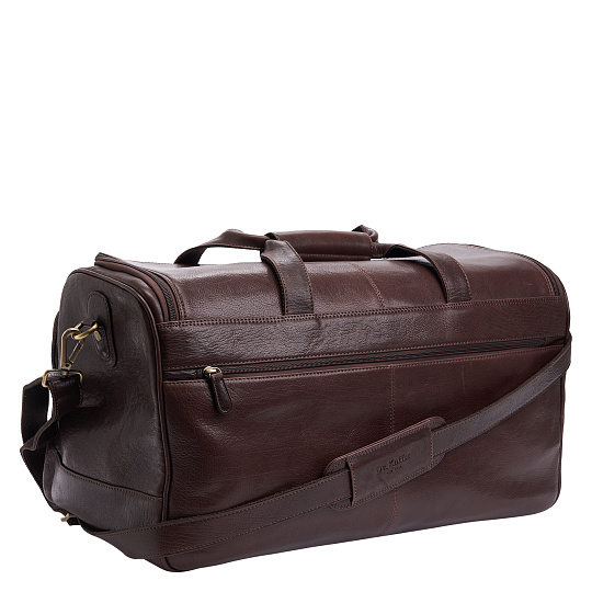 Сумка дорожная Dr.Koffer из натуральной кожи коричневая