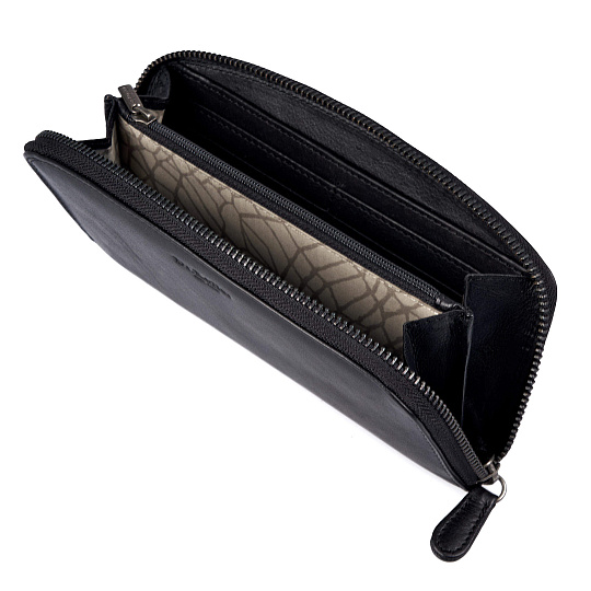 Портмоне Dr.Koffer из натуральной кожи черное