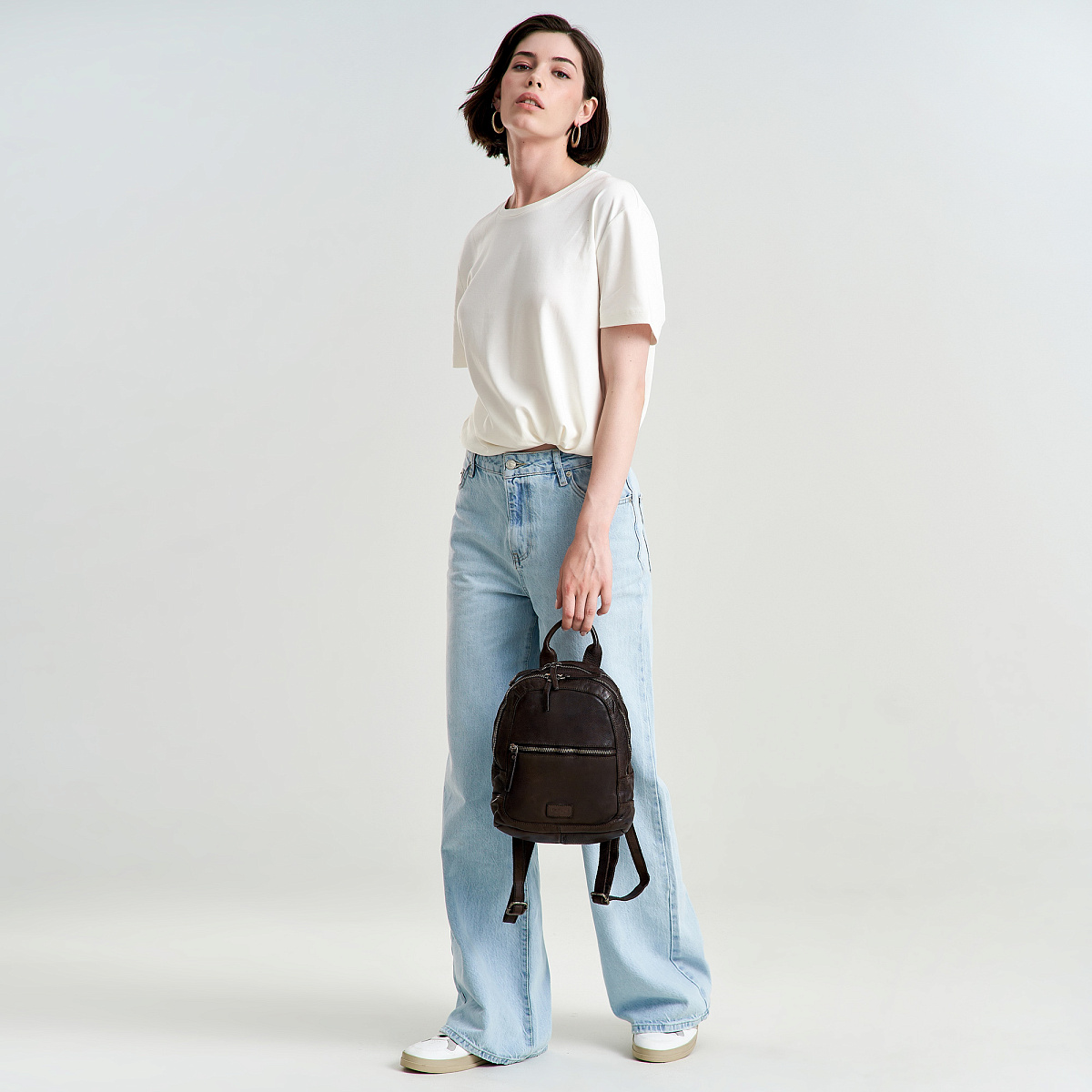 Рюкзак Dr.Koffer из натуральной кожи темно-коричневый