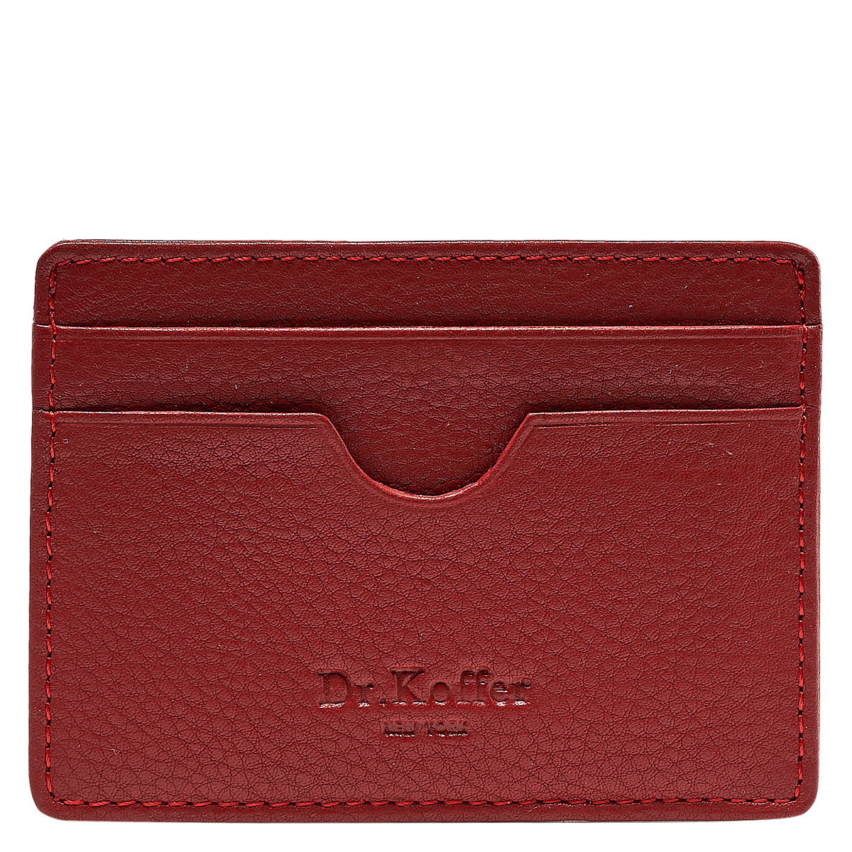 Кредитница Dr.Koffer из натуральной кожи красная