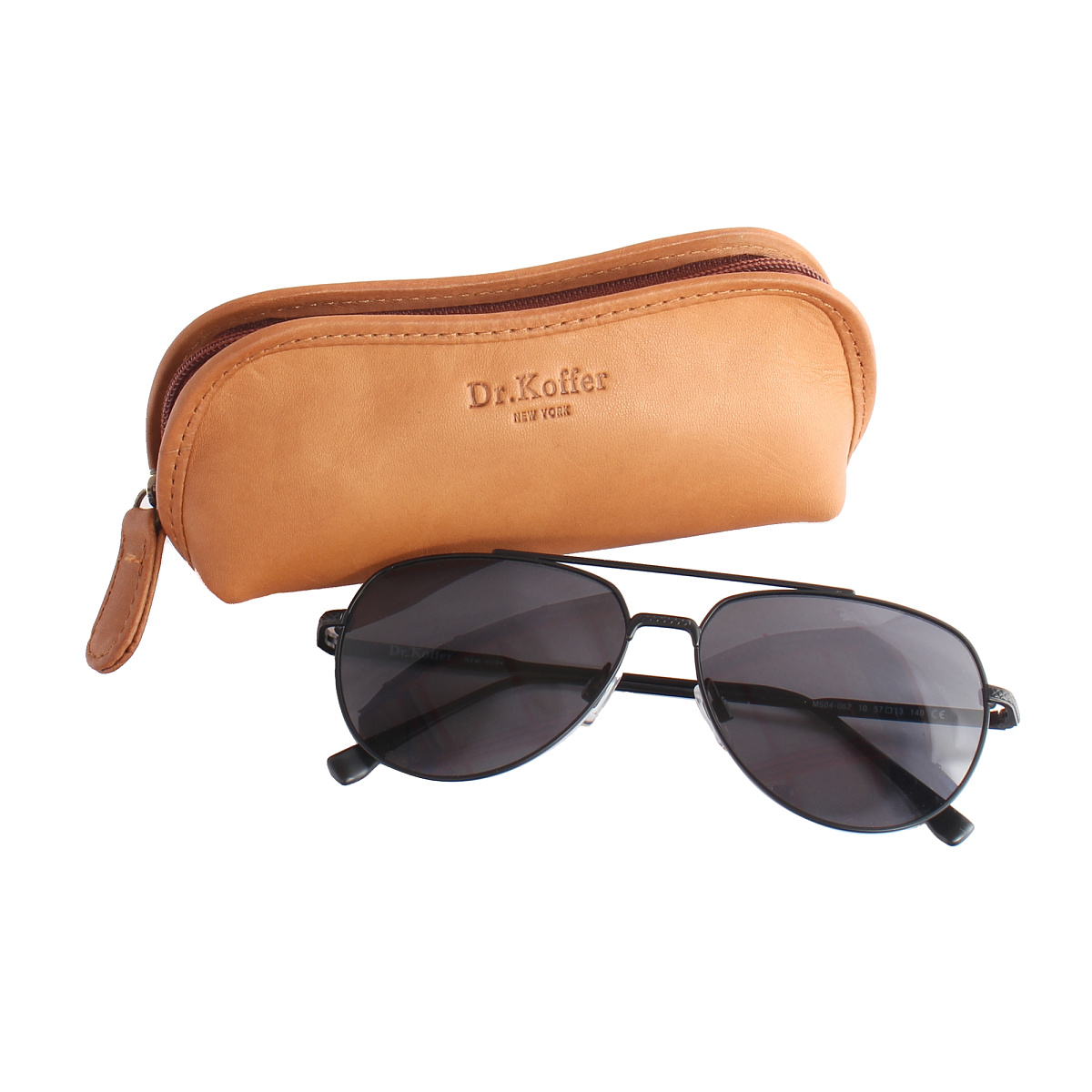 Очечник Dr.Koffer из натуральной кожи коричневый