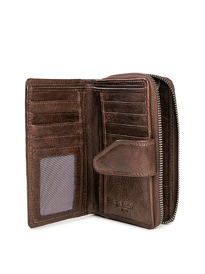 Портмоне Dr.Koffer из натуральной кожи коричневое