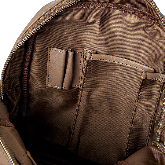 Рюкзак Dr.Koffer из натуральной кожи бежевый