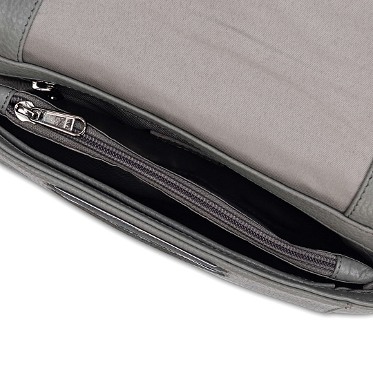 Женская сумка Dr.Koffer из натуральной кожи серая