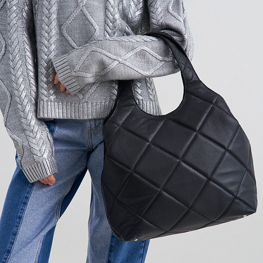 Женская сумка Dr. Koffer из натуральной кожи черная