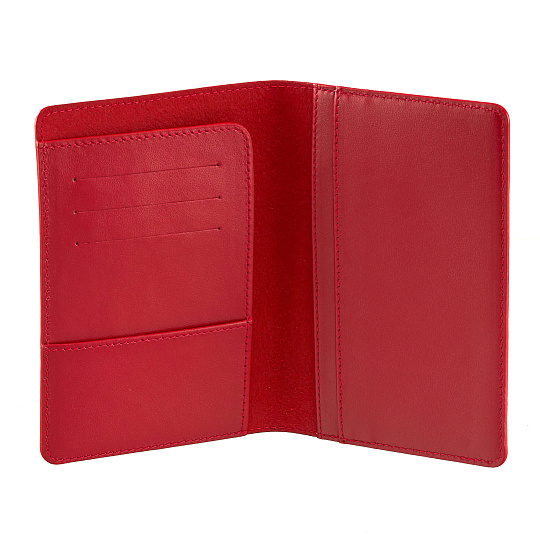 Обложка для паспорта Dr.Koffer из натуральной кожи красная