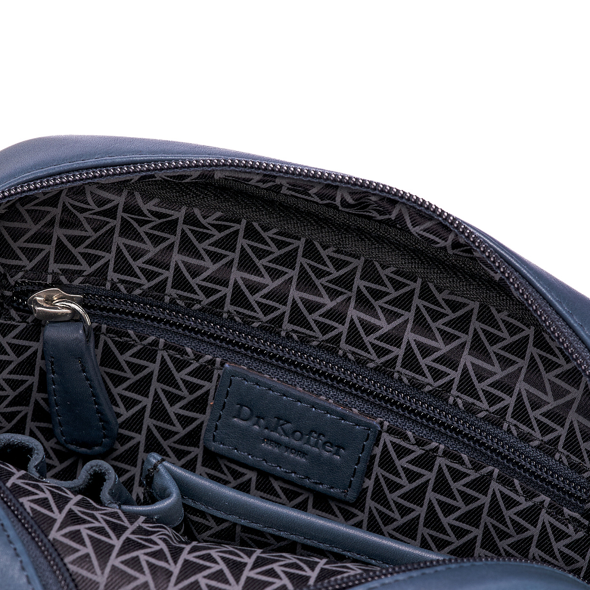 Сумка через плечо Dr.Koffer из натуральной кожи синяя