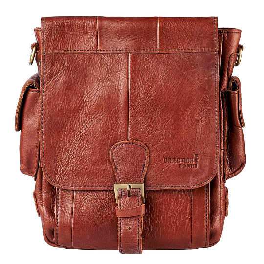 Сумка через плечо Dr.Koffer из натуральной кожи коричневая