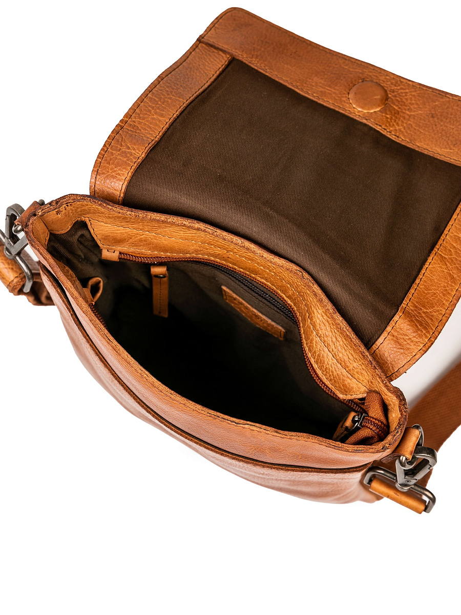 Сумка через плечо Dr.Koffer из натуральной кожи коричневая