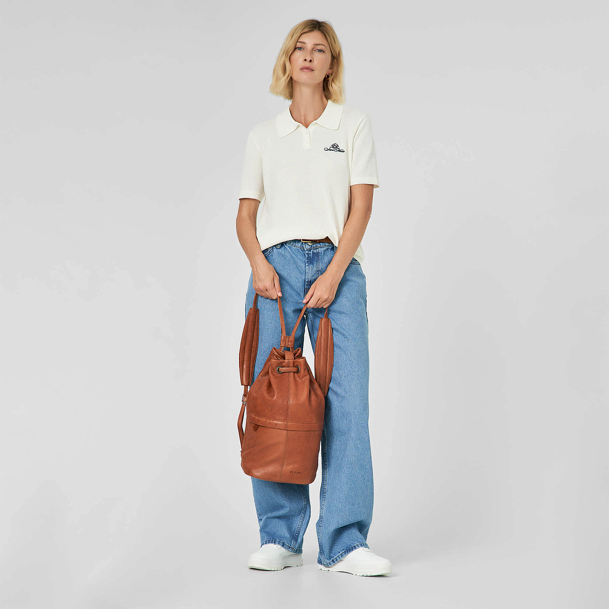 Рюкзак Dr.Koffer из натуральной кожи светло-коричневый