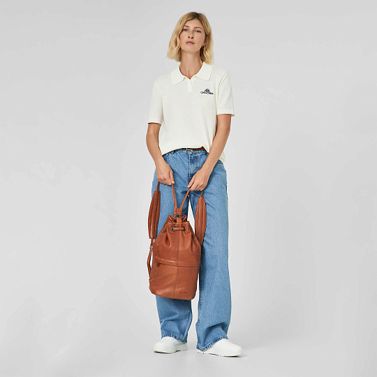 Рюкзак Dr.Koffer из натуральной кожи светло-коричневый