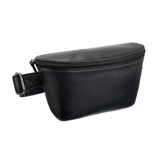Сумка на пояс Dr. Koffer из натуральной кожи черная