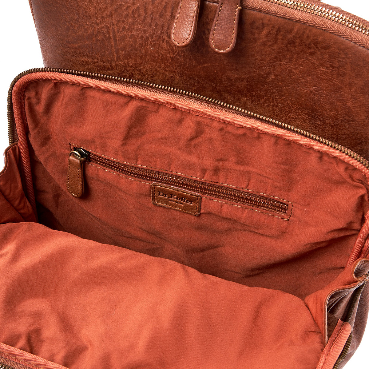 Рюкзак Dr.Koffer из натуральной кожи светло-коричневый