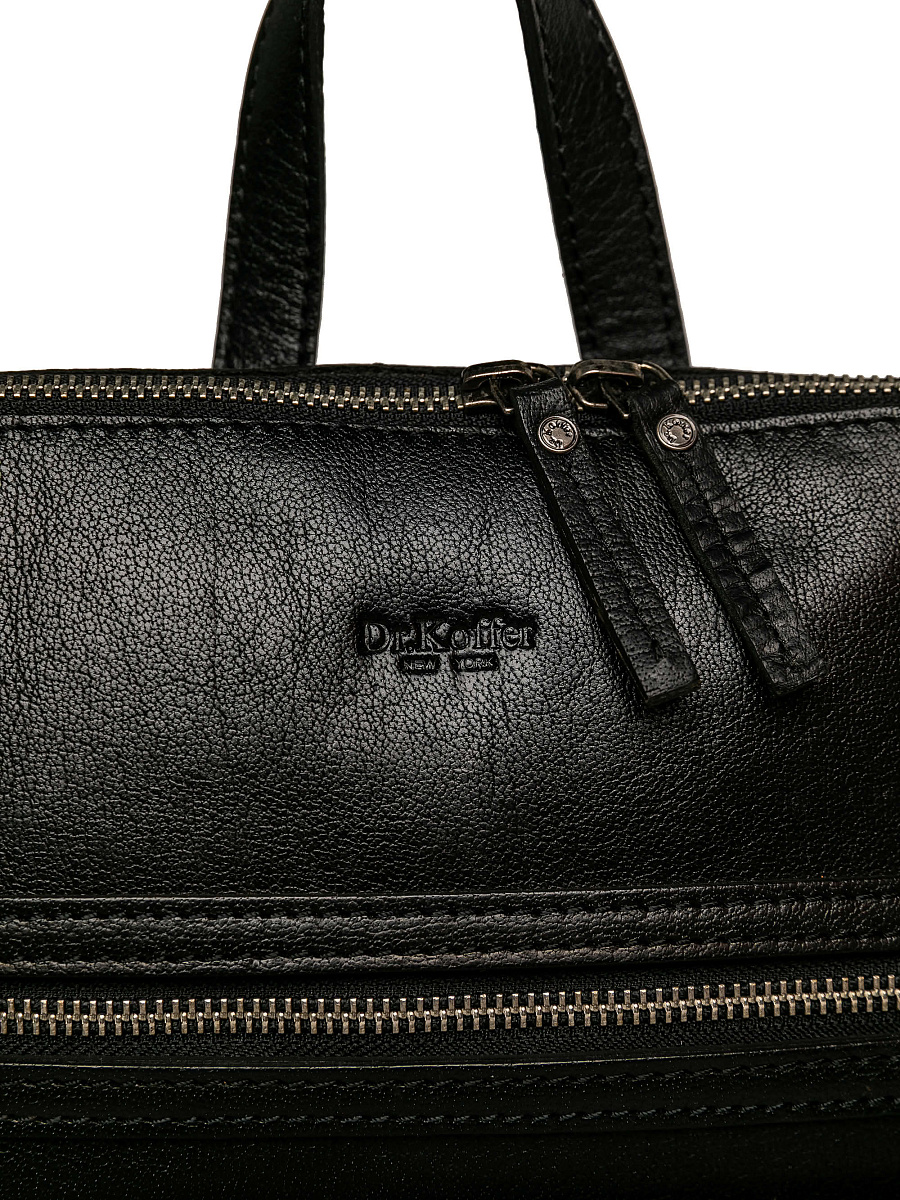 Рюкзак Dr.Koffer из натуральной кожи черный
