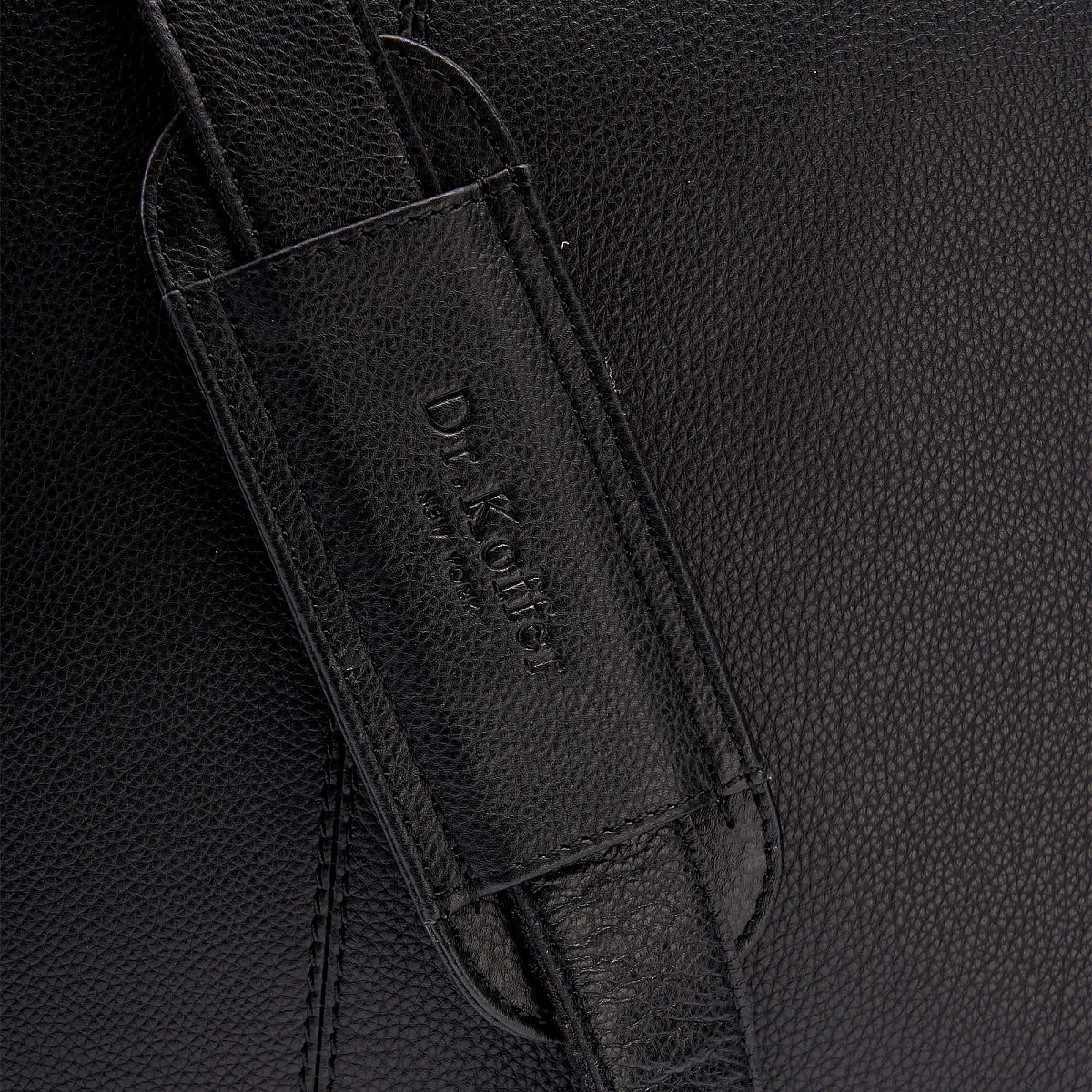 Деловая сумка Dr.Koffer из натуральной кожи черная