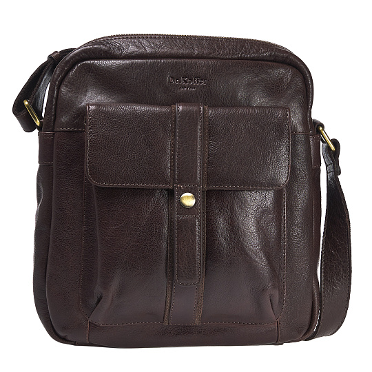 Сумка через плечо Dr.Koffer из натуральной кожи коричневая